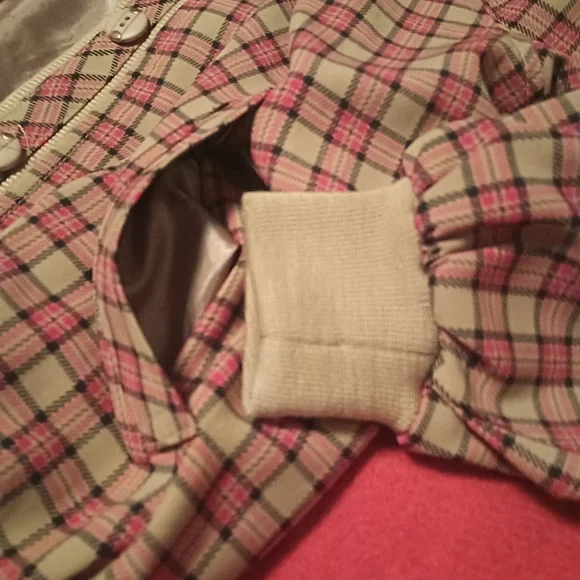 popular plaid varsity cut jacket with buttons - Picture 6 of 9